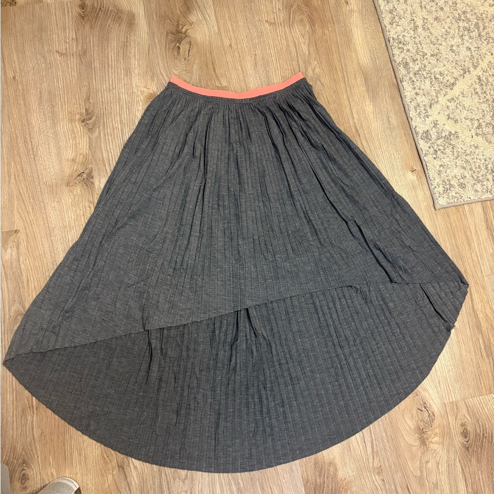 American Eagle Outfitters Gray High-Low Midi Skirt